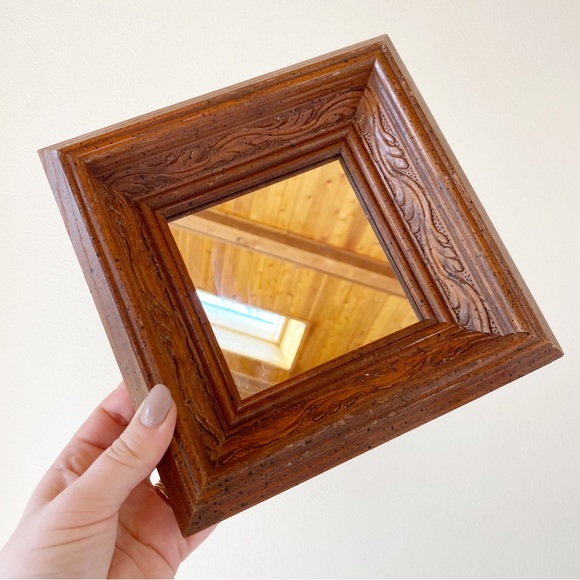 Vintage Accents Vintage Wood Square Wall Mirror Poshmark